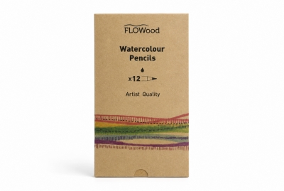 12-Color Watercolor Pencil Set with Kraft Paper Packaging